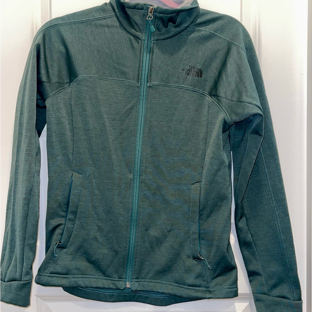 The North Face hunter green zip up sz s